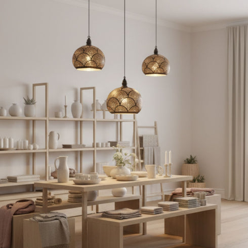 Handmade Brass Hanging Lamp - New Home Decor Lighting  (pl-1093)